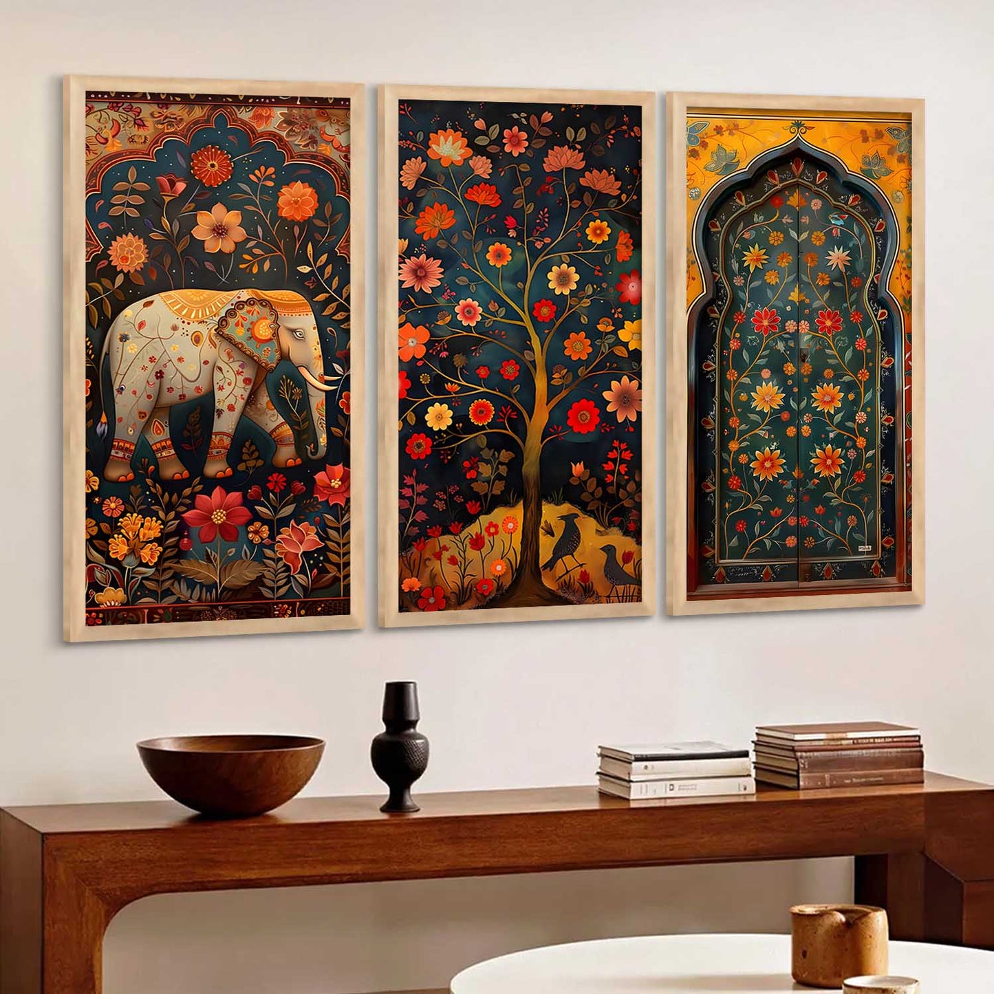 Madhubani Wall Art Framed Prints, Decorative Wall Art