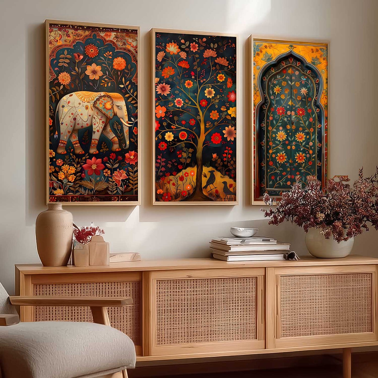 Madhubani Wall Art Framed Prints, Decorative Wall Art