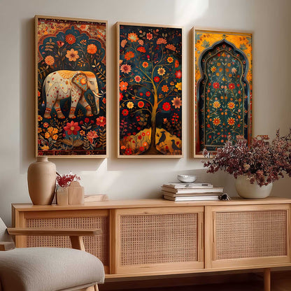 Madhubani Wall Art Framed Prints, Decorative Wall Art