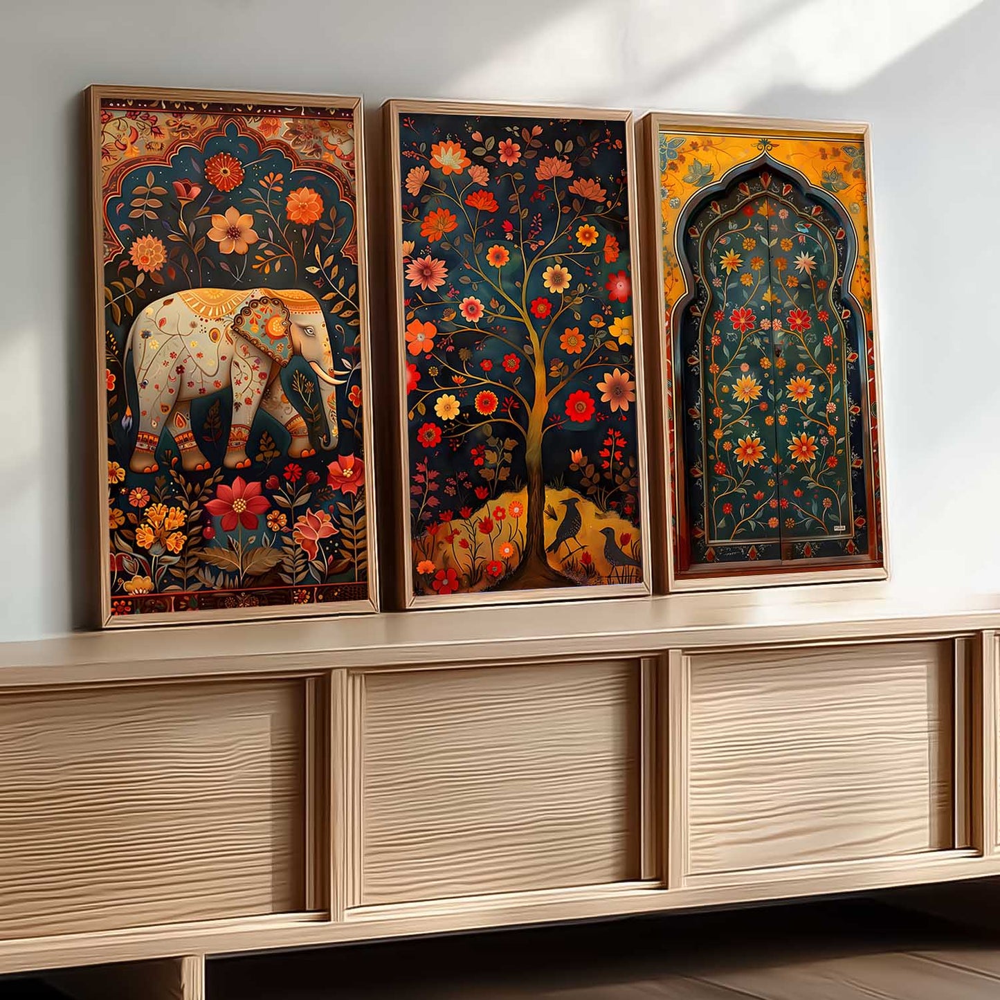 Madhubani Wall Art Framed Prints, Decorative Wall Art