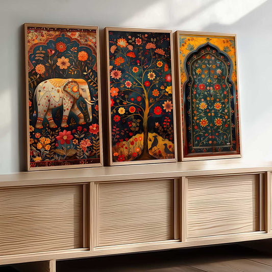 Madhubani Wall Art Framed Prints, Decorative Wall Art