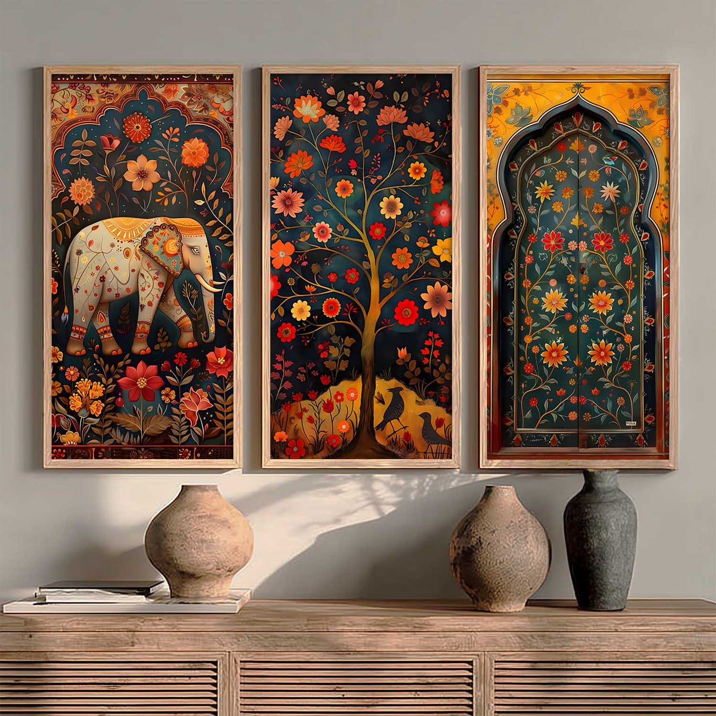 Madhubani Wall Art Framed Prints, Decorative Wall Art