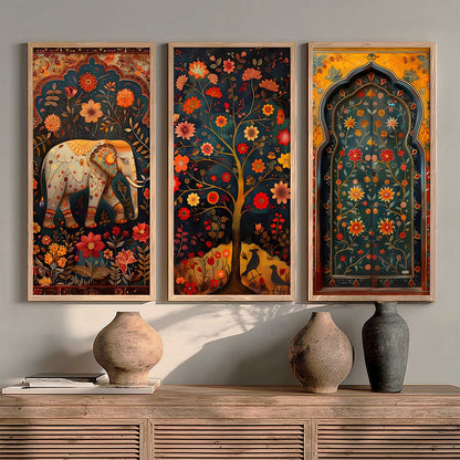 Madhubani Wall Art Framed Prints, Decorative Wall Art