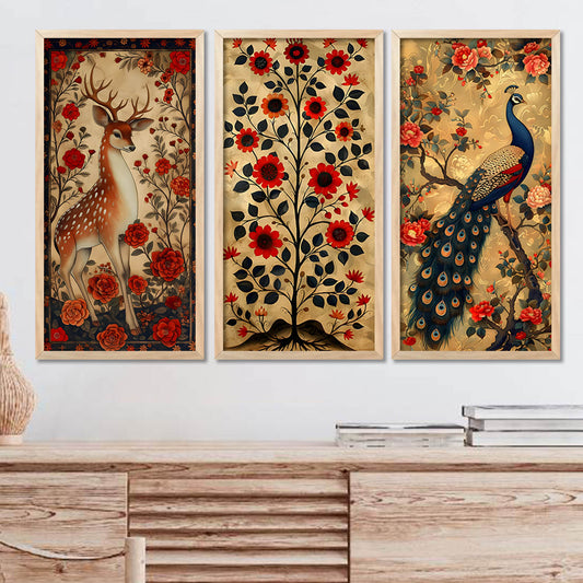 Madhubani Wall Art Framed Prints, Decorative Wall Art