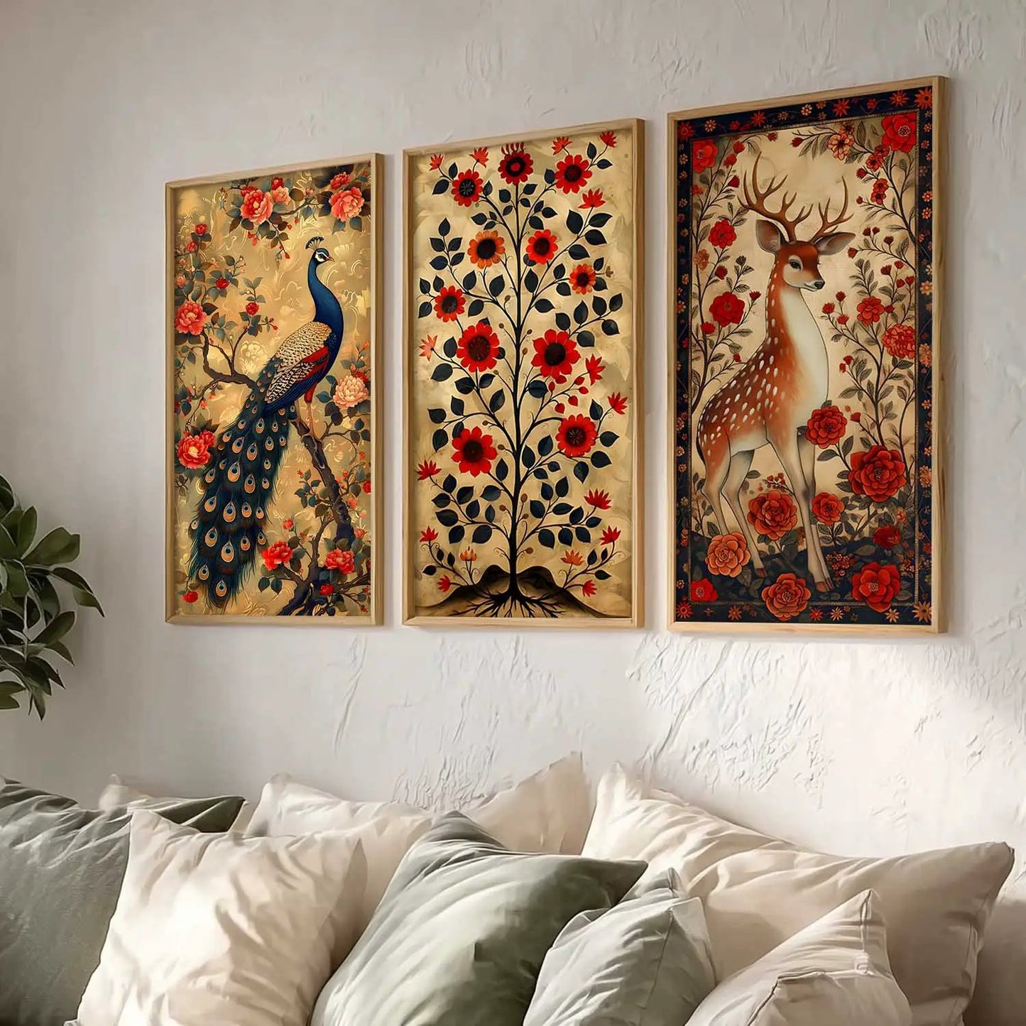 Madhubani Wall Art Framed Prints, Decorative Wall Art