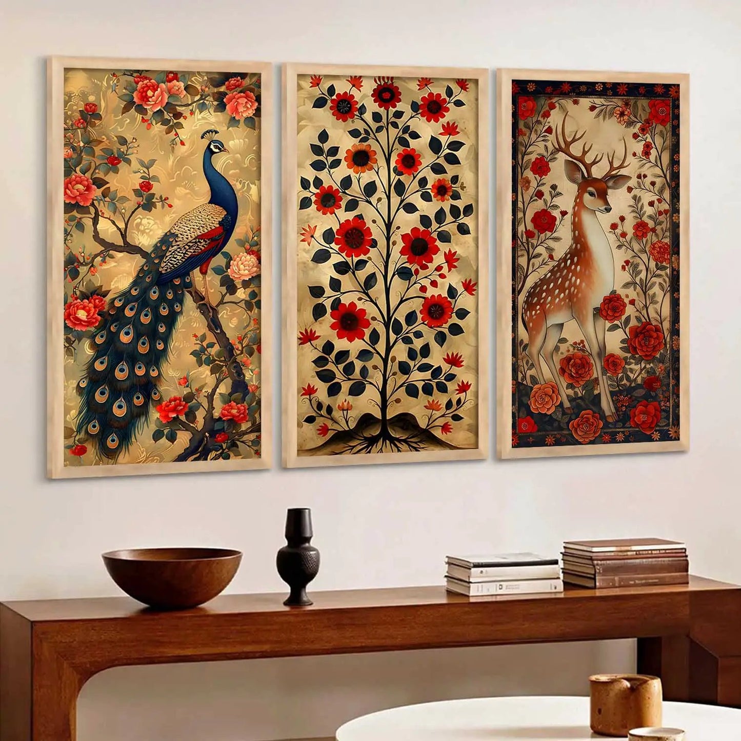 Madhubani Wall Art Framed Prints, Decorative Wall Art