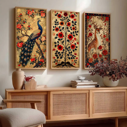 Madhubani Wall Art Framed Prints, Decorative Wall Art