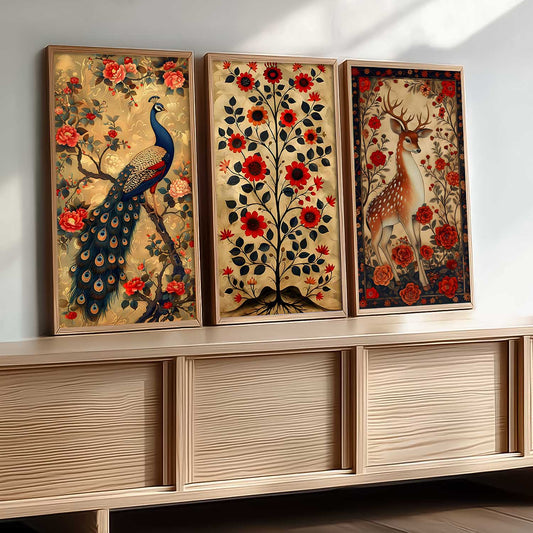 Madhubani Wall Art Framed Prints, Decorative Wall Art