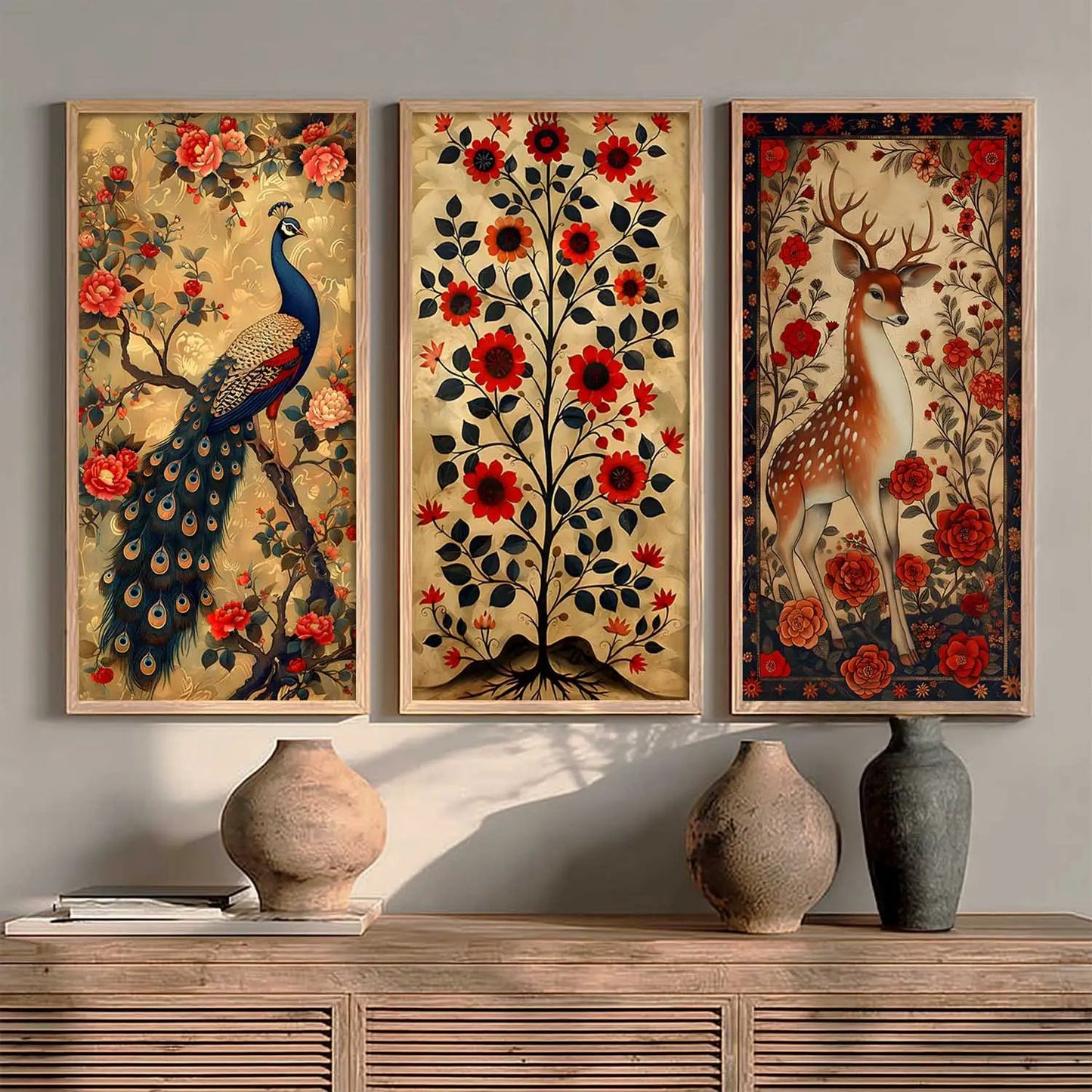 Madhubani Wall Art Framed Prints, Decorative Wall Art