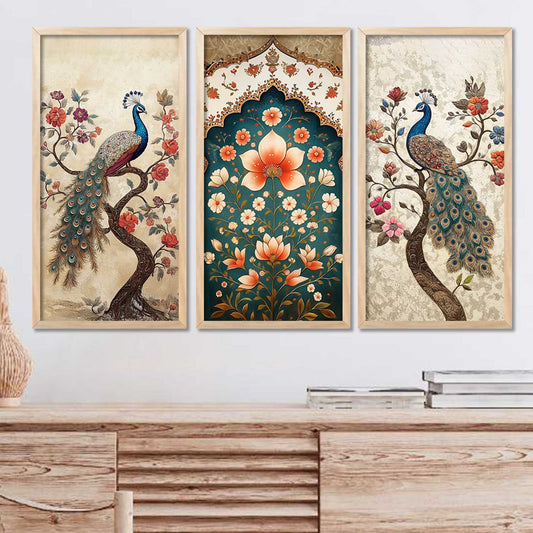 Madhubani  Wall Print For Living Room Wall Decor