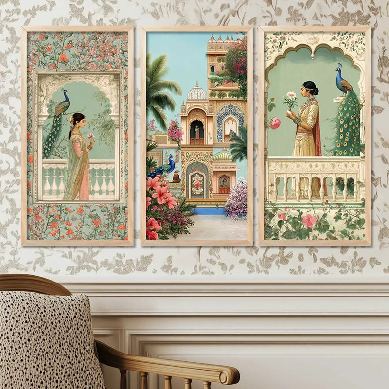Madhubani Wall Print For Living Room Wall Decor