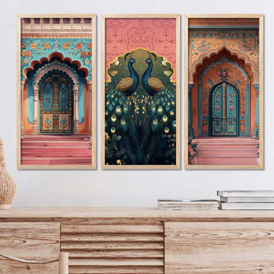 Madhubani  Wall Print For Living Room Wall Decor