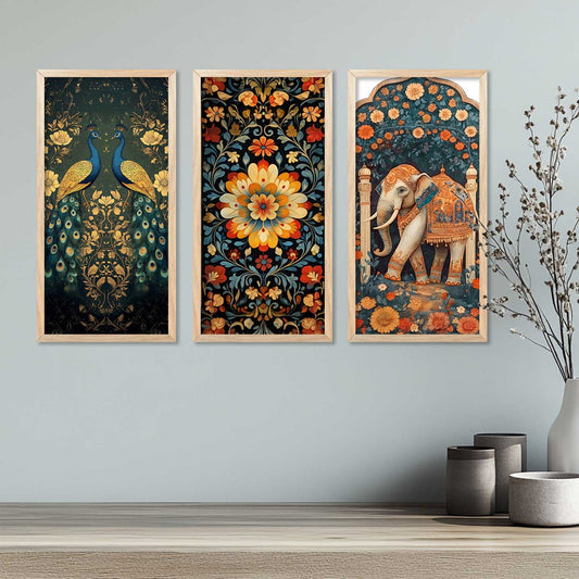 Madhubani Wall Print For Living Room Wall Decor