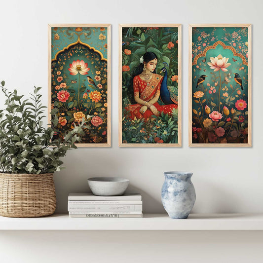 Madhubani  Wall Print For Living Room Wall Decor