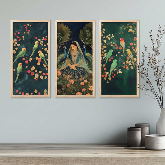 Madhubani Wall Print For Living Room Wall Decor