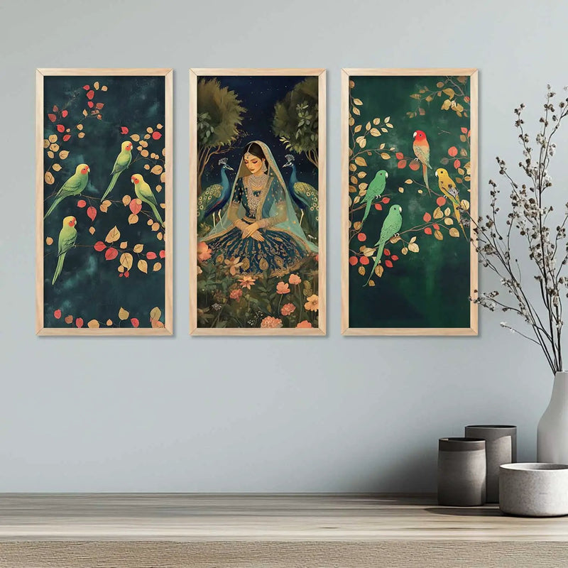 Madhubani Wall Print For Living Room Wall Decor