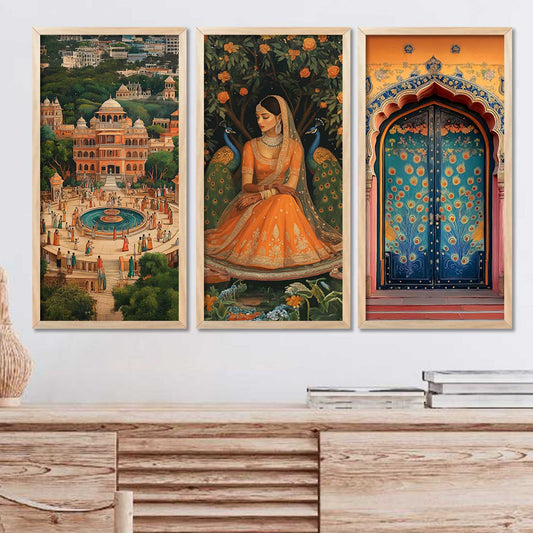 Madhubani Wall Print For Living Room Wall Decor