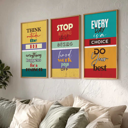 Motivational  Wall Art Framed Prints, Decorative Wall Art