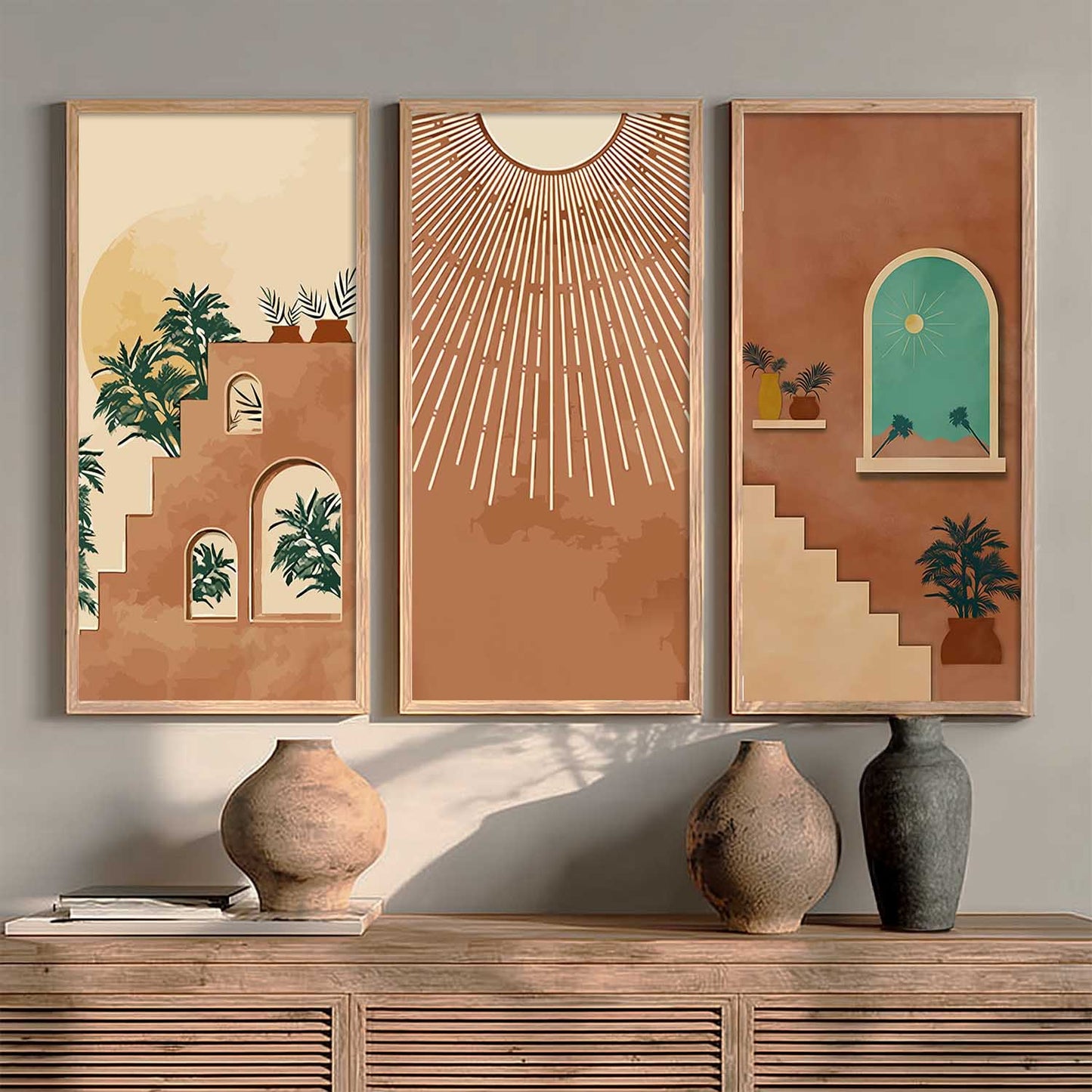 Boho Wall Art Home Decor Living Room , Decorative Wall Prints