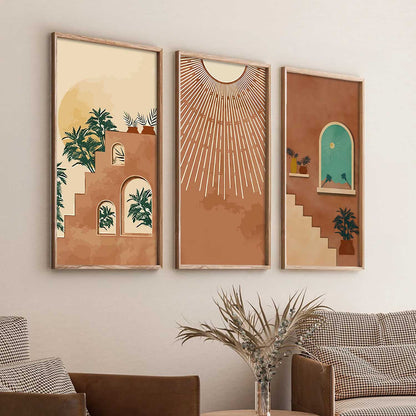 Boho Wall Art Home Decor Living Room , Decorative Wall Prints