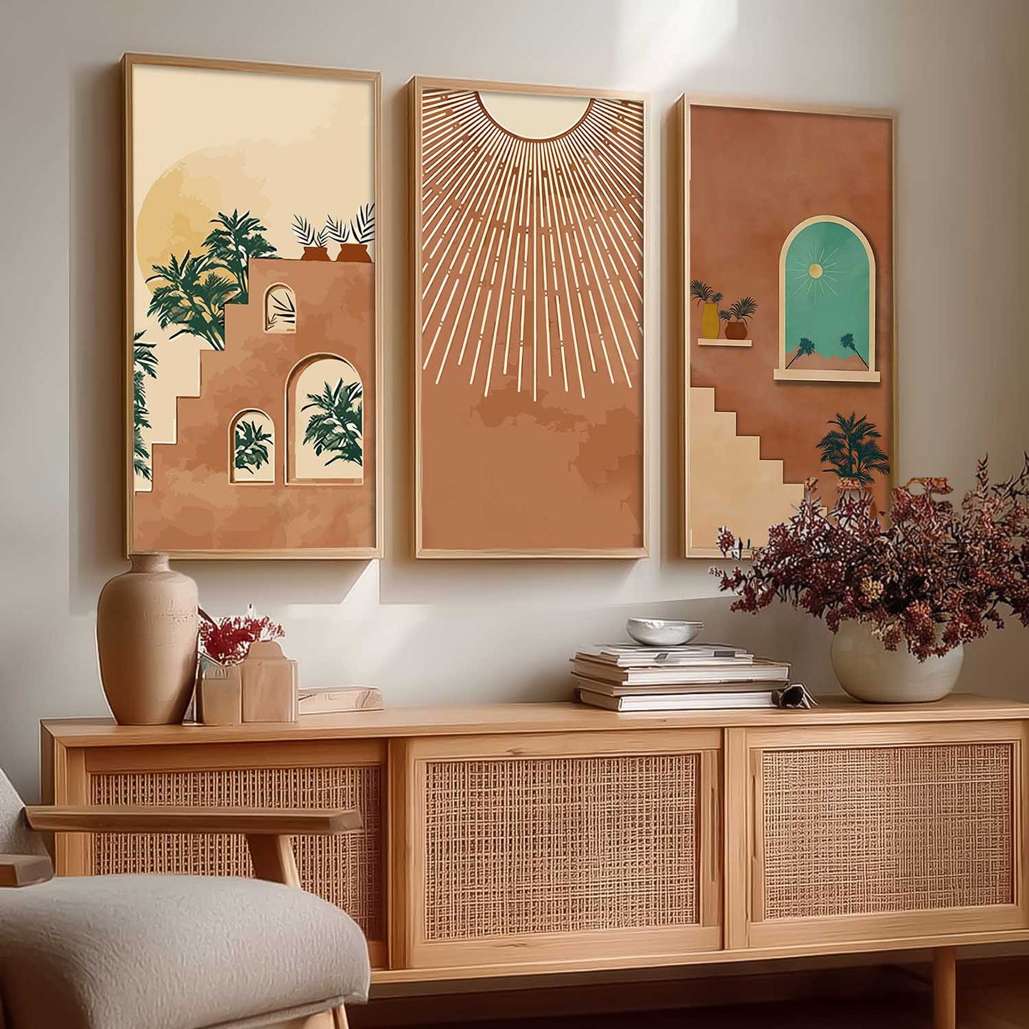 Boho Wall Art Home Decor Living Room , Decorative Wall Prints