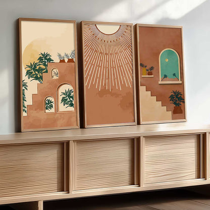 Boho Wall Art Home Decor Living Room , Decorative Wall Prints