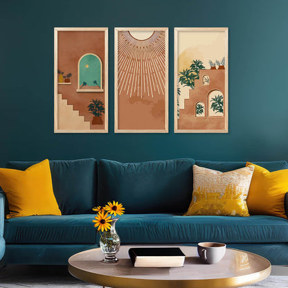 Boho Wall Art Home Decor Living Room , Decorative Wall Prints
