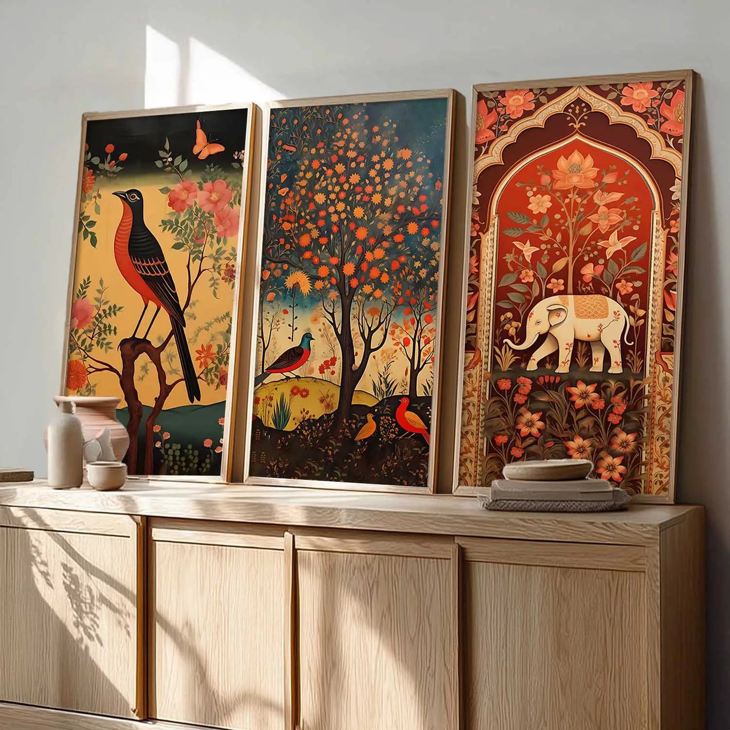 Madhubani Wall Art Home Decor Living Room , Decorative Wall Prints