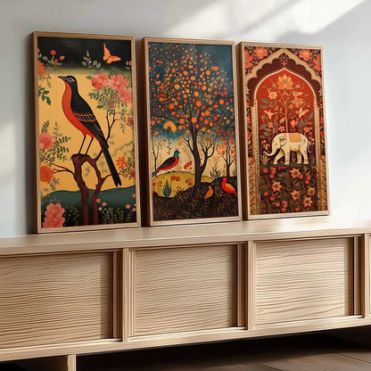 Madhubani Wall Art Home Decor Living Room , Decorative Wall Prints