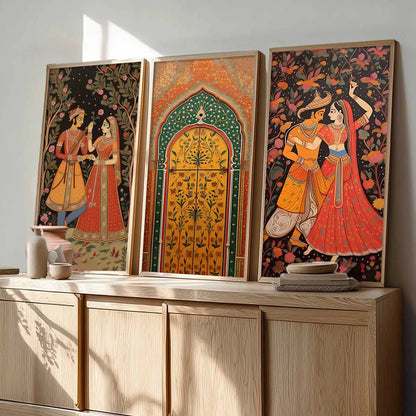 Madhubani Wall Art Home Decor Living Room , Decorative Wall Prints