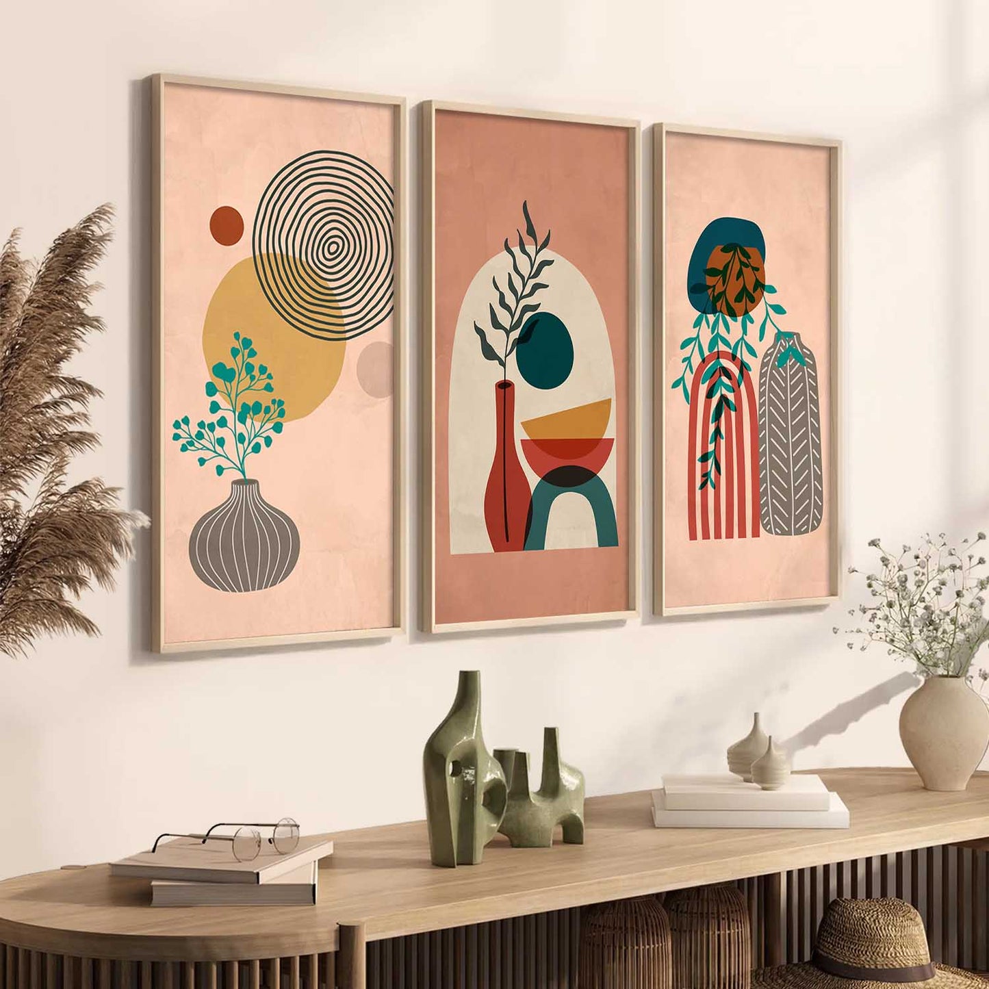 Boho Wall Art Home Decor Living Room , Decorative Wall Prints