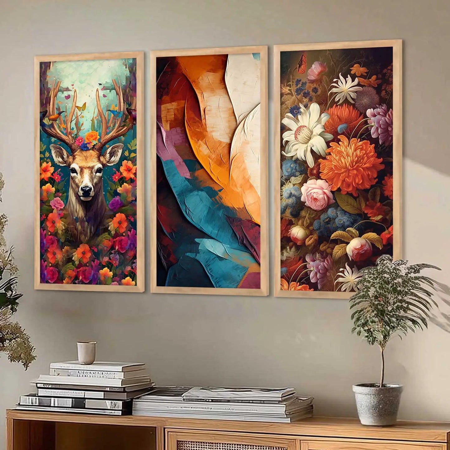 Floral Wall Art Home Decor Living Room , Decorative Wall Prints