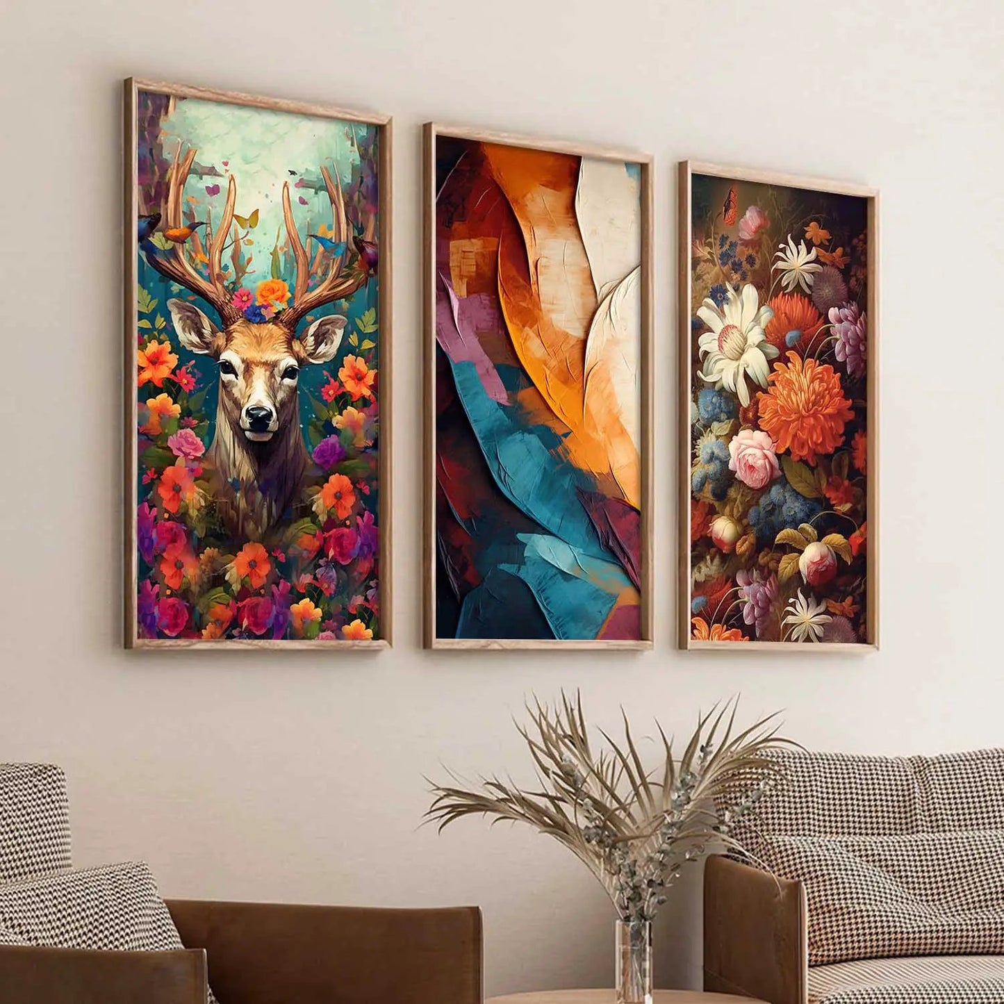 Floral Wall Art Home Decor Living Room , Decorative Wall Prints