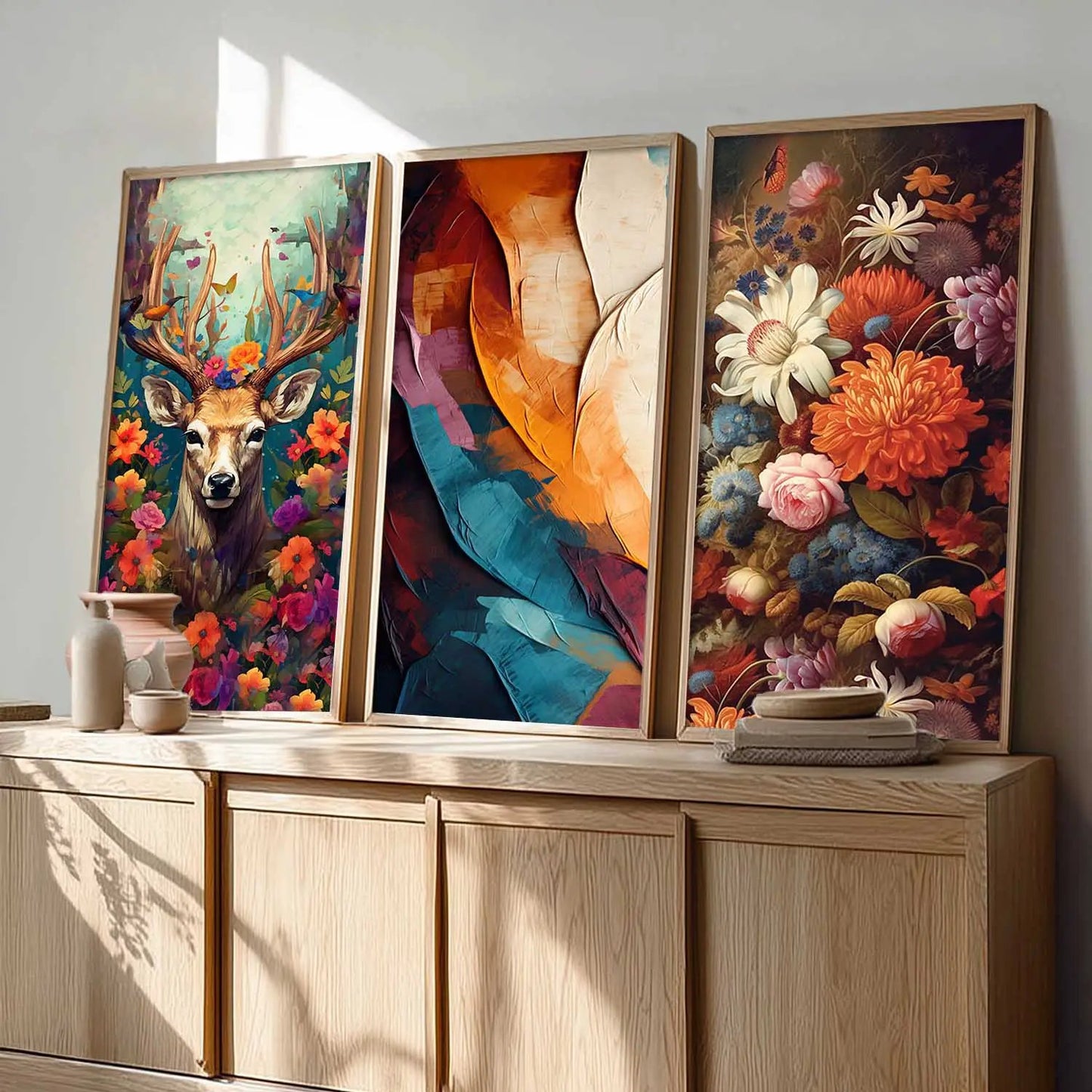Floral Wall Art Home Decor Living Room , Decorative Wall Prints