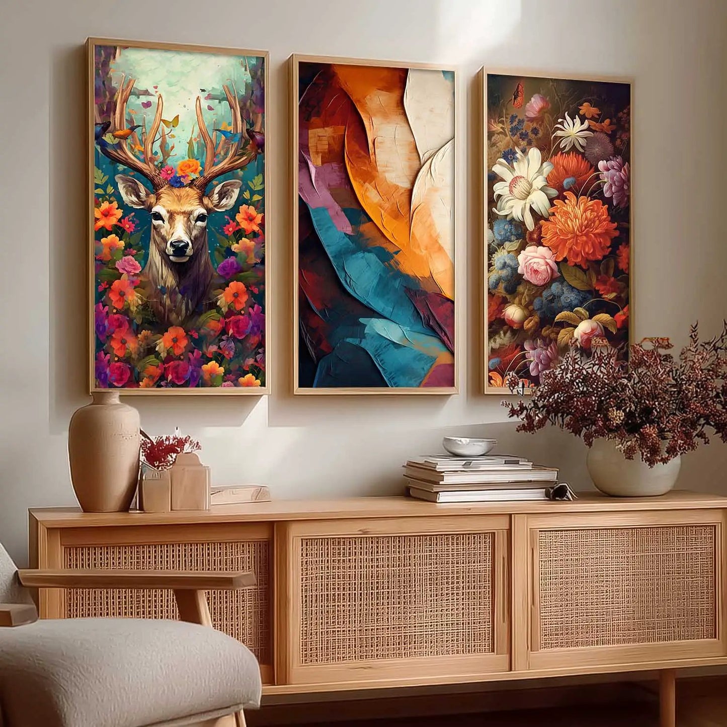 Floral Wall Art Home Decor Living Room , Decorative Wall Prints