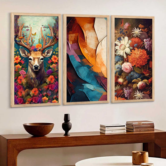 Floral Wall Art Home Decor Living Room , Decorative Wall Prints