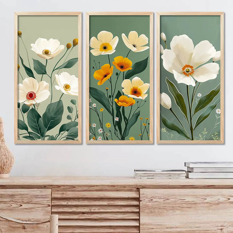 Floral Wall Art Home Decor Living Room , Decorative Wall Prints