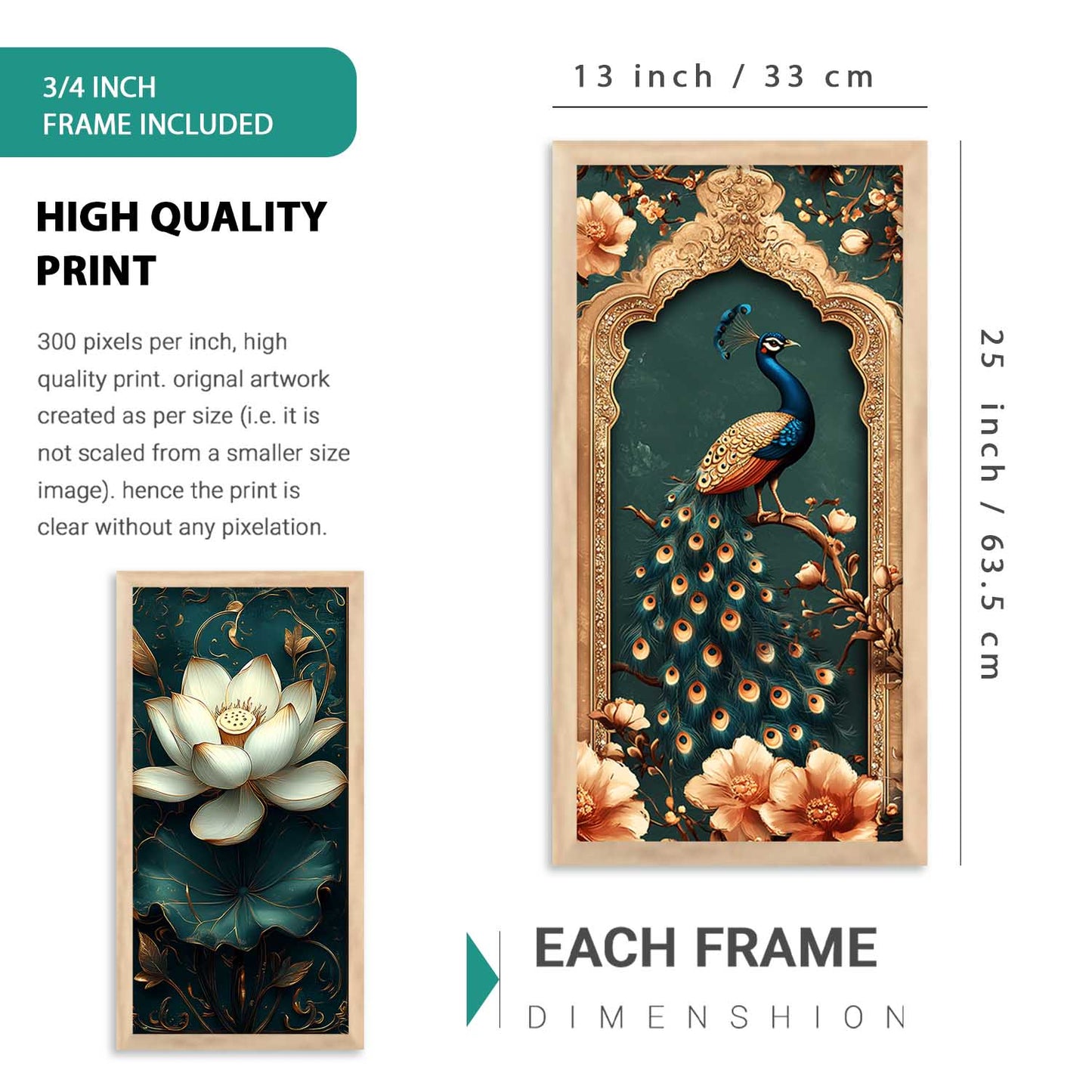 kotart Painting Indian Traditional Big Size Art Home Decoration Paintings With Frame For Living Room   Bed Room Hotel Wall Decor