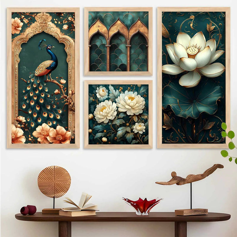 kotart Painting Indian Traditional Big Size Art Home Decoration Paintings With Frame For Living Room   Bed Room Hotel Wall Decor