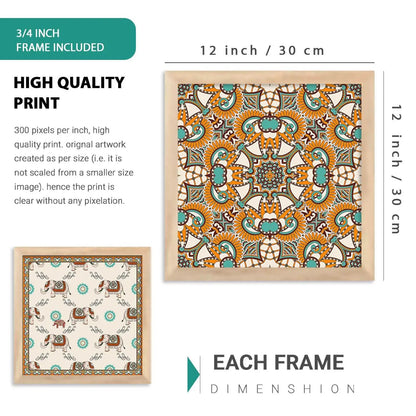kotart Traditional Gond Big Size Art Wall Painting Home Decoration With Frame For Living Room Bed Room Hotel Wall Decor (