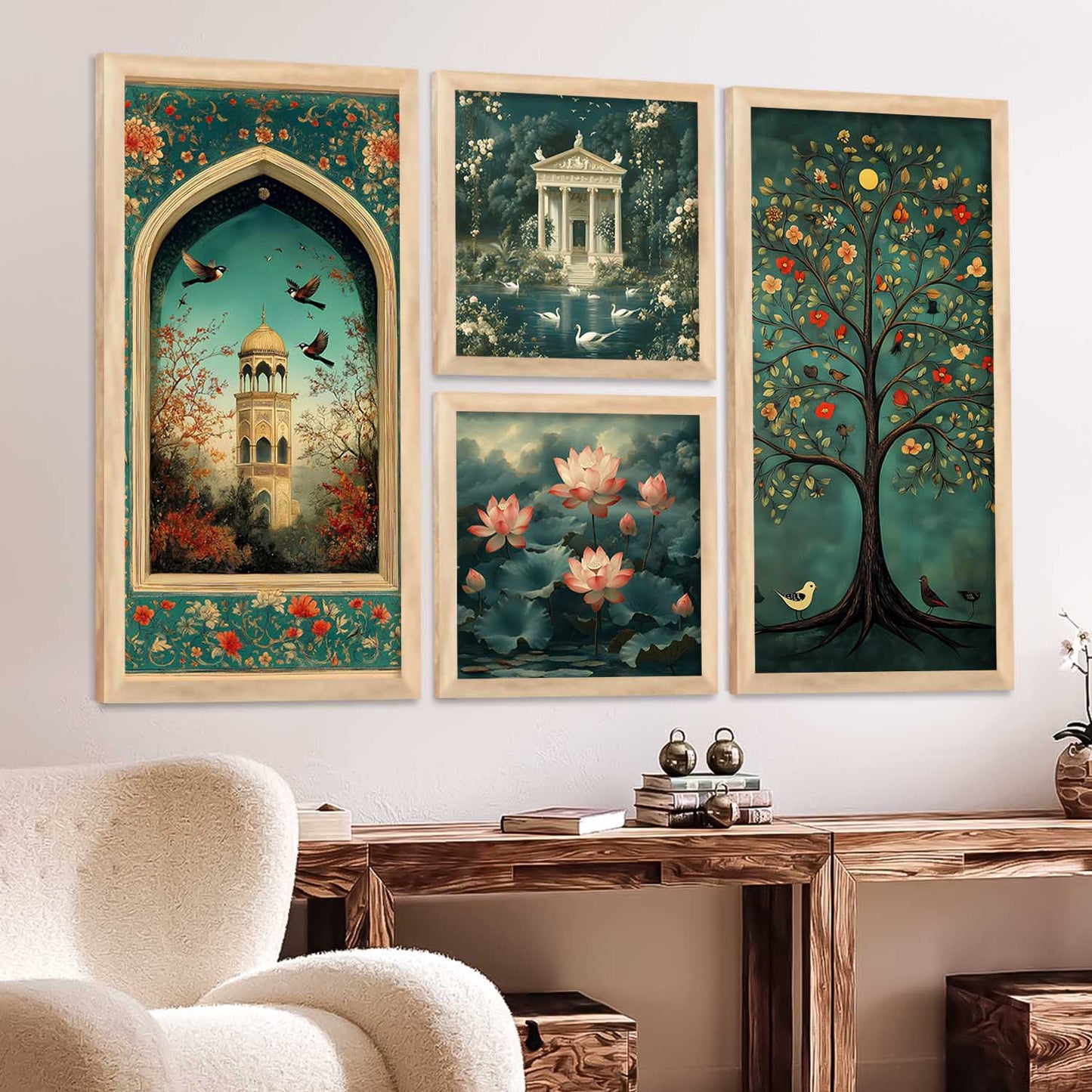 kotart Traditional Indian Art Home Decoration Wall Painting Big Size Art With Frame For Living Room  Hotel Wall Decor