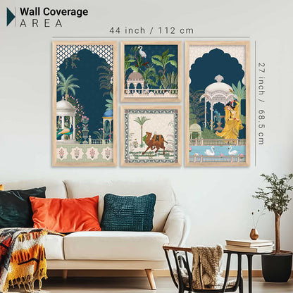 kotart Traditional Big Size Art Wall Painting Home Decoration With Frame For Living Room Bed Room Hotel Wall Painting