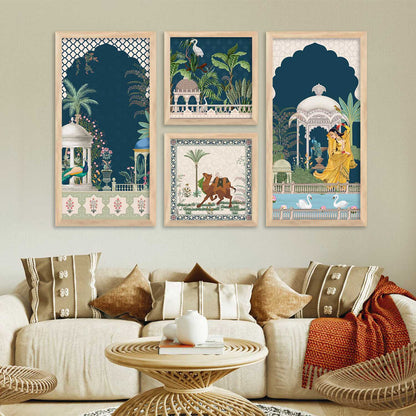 kotart Traditional Big Size Art Wall Painting Home Decoration With Frame For Living Room Bed Room Hotel Wall Painting