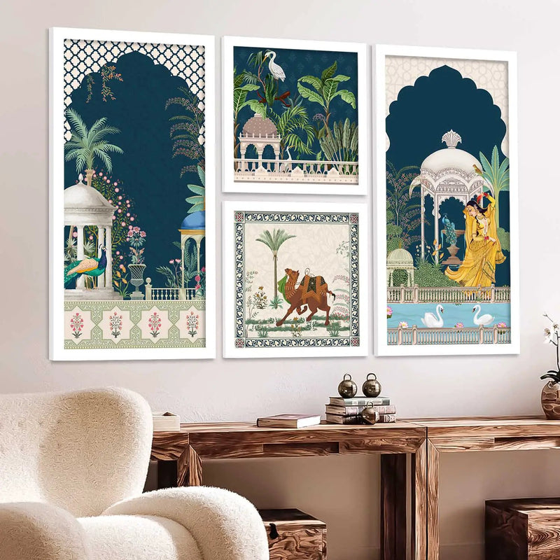 kotart Indian Traditional Big Size Art Wall Painting Home Decoration With Frame For Living Room Bed Room Hotel Wall Decor