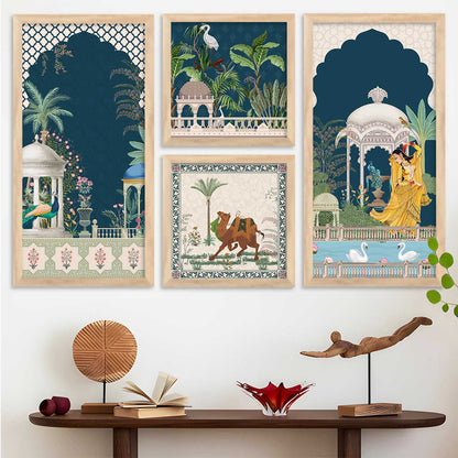 kotart Traditional Big Size Art Wall Painting Home Decoration With Frame For Living Room Bed Room Hotel Wall Painting