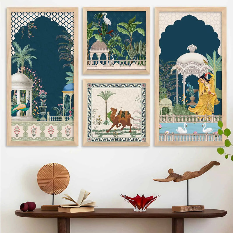 kotart Traditional Big Size Art Wall Painting Home Decoration With Frame For Living Room Bed Room Hotel Wall Painting