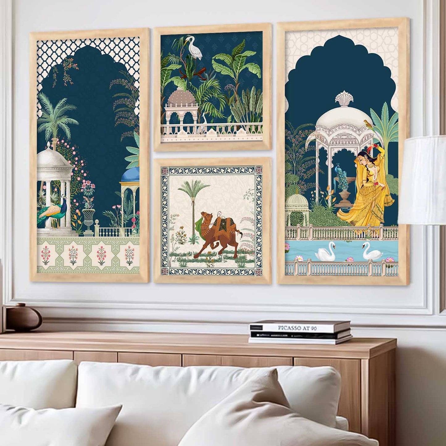 kotart Traditional Big Size Art Wall Painting Home Decoration With Frame For Living Room Bed Room Hotel Wall Painting