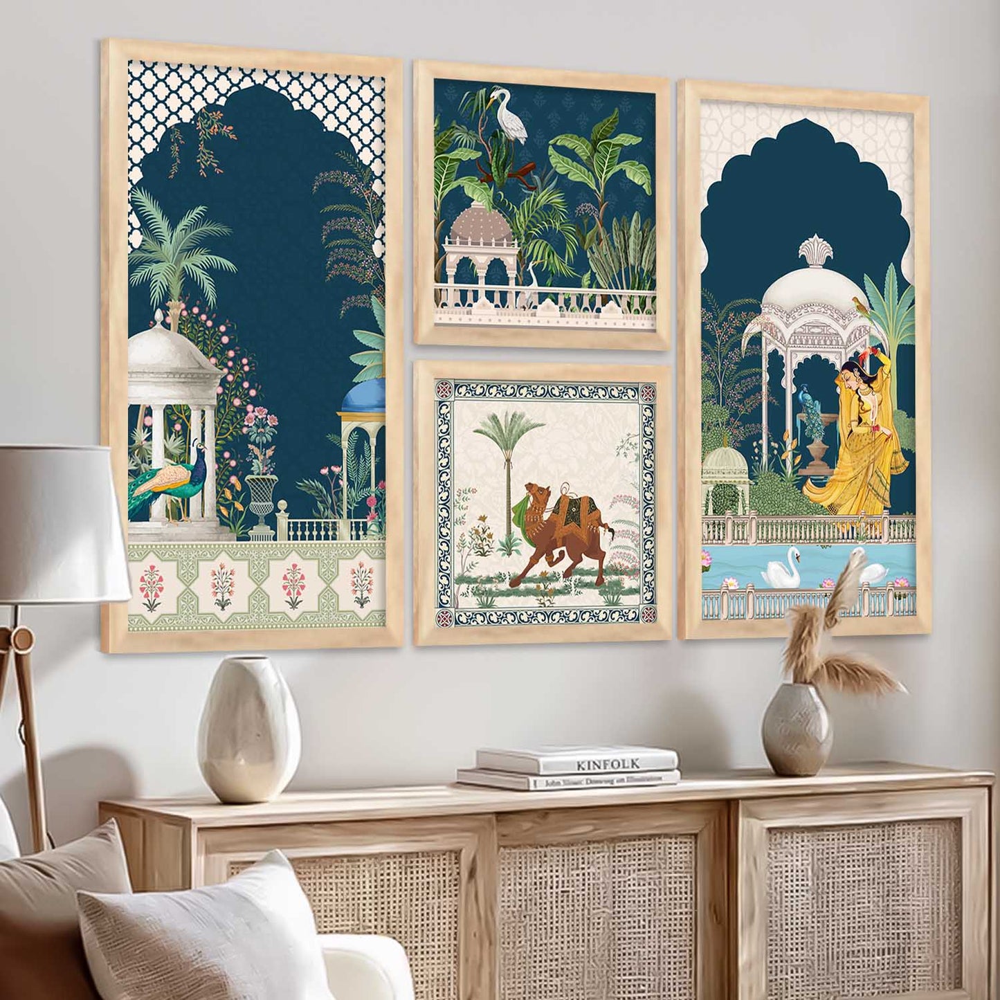 kotart Traditional Big Size Art Wall Painting Home Decoration With Frame For Living Room Bed Room Hotel Wall Painting