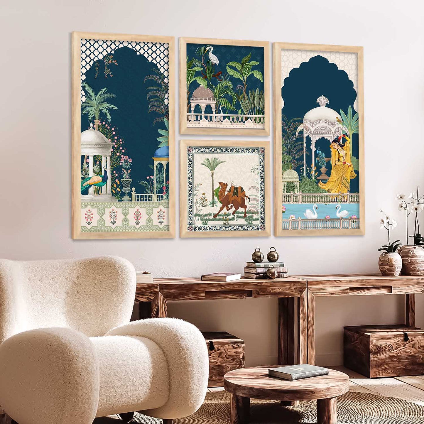 kotart Traditional Big Size Art Wall Painting Home Decoration With Frame For Living Room Bed Room Hotel Wall Painting