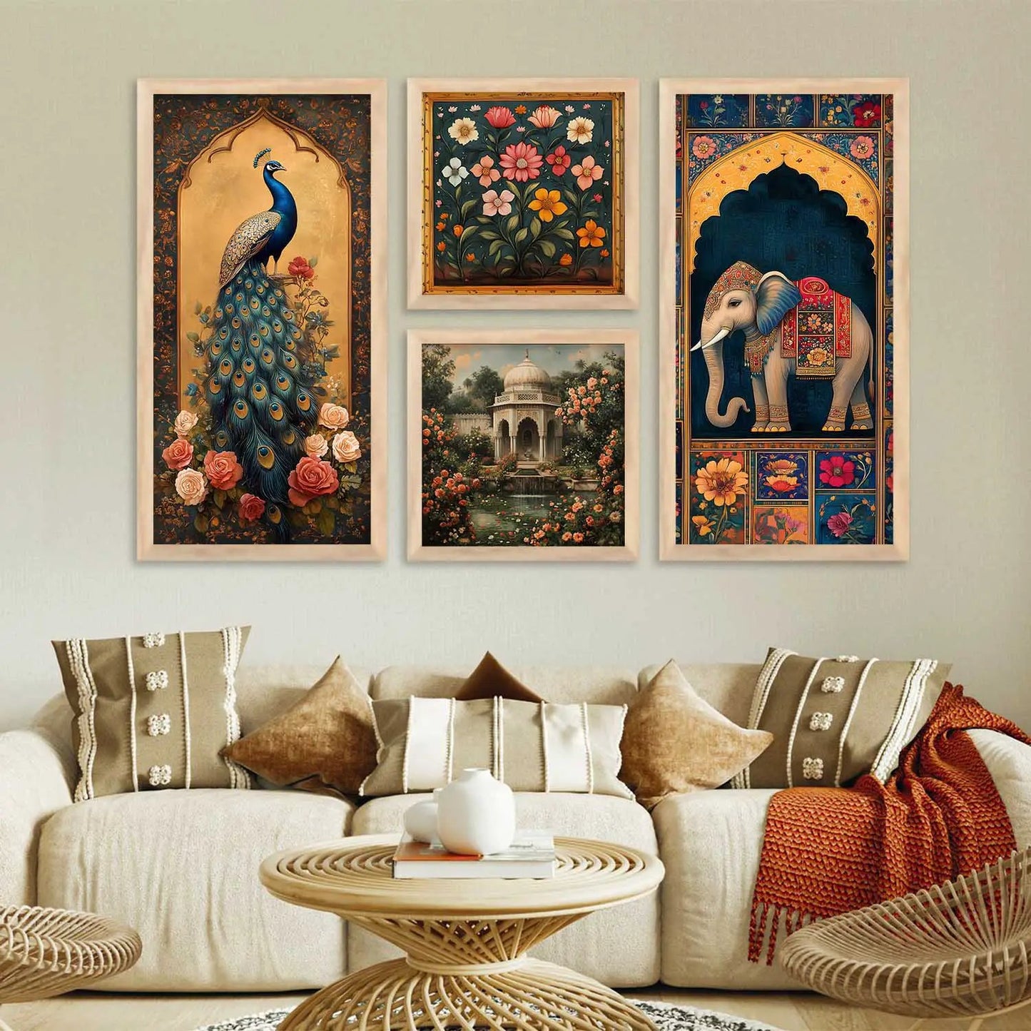 kotart Traditional Art Wall Painting Home Decoration With Frame For Living Room Bed Room Hotel Wall